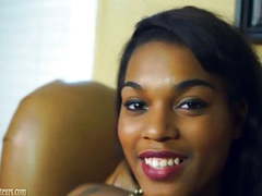 JerkMania presents: Amateur girl in porn audition masturbates and squirts