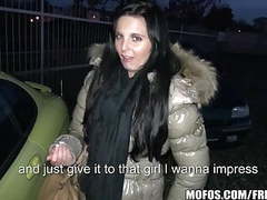 JerkMania presents: Public pickups - young czech exhibitionist fucks for cash