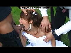 JerkMania presents: The groom the bride fucked hard in the woods