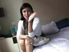 JerkMania presents: Sexy babe makes a homemade fuck film !