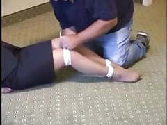 JerkMania presents: Business woman hogtied
