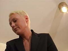 JerkMania presents: Short hair blonde fraulein boss
