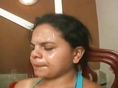 JerkMania presents: Stupid slave eats spit, snot and ass of 4 girls