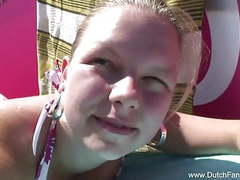 JerkMania presents: Chubby dutch fucked on the beach