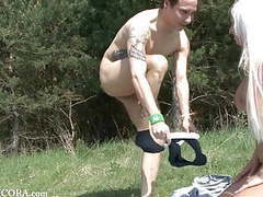 JerkMania presents: Blonde amateurin pretty nina beim sonnen gefickt