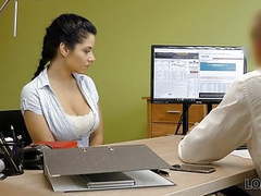 JerkMania presents: Loan4k. agent cant resist in front of beautiful teen body