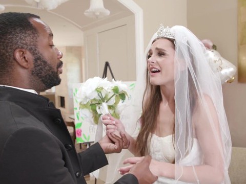 JerkMania presents: Hardcore interracial gangbang with hot ass bride aften opal. hd