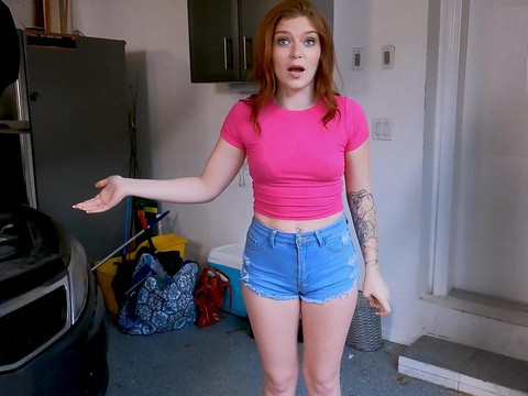 JerkMania presents: Redhead katerina deville with hot ass sucking a dick - hd