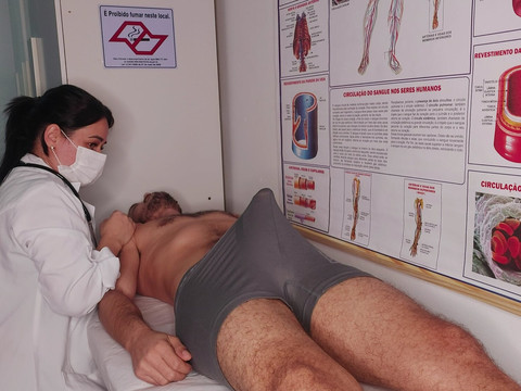 JerkMania presents: Patient's erection right in front of the nurse