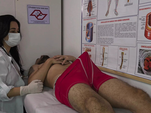 JerkMania presents: Nurse gets excited by patient's erection