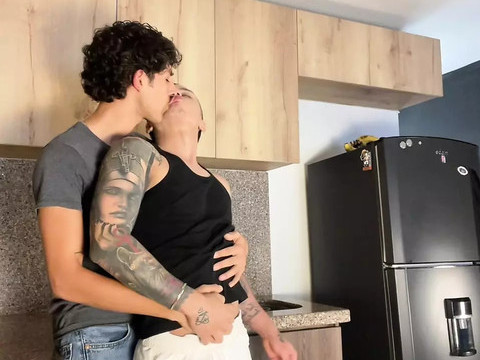 JerkMania presents: Colombian boy shows how to take a huge cock - enriquemudu & milky_santy