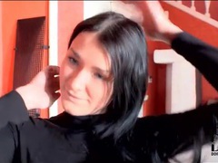 JerkMania presents: Blue eyed girl in black turtleneck strips