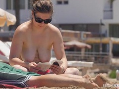 JerkMania presents: Beach spy compilation with topless babes