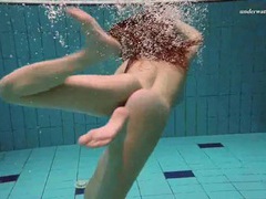 JerkMania presents: Underwater with a busty naked babe as she swims