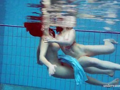 JerkMania presents: Girls in elegant dresses swimming underwater