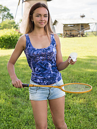 JerkMania presents: This hot busty babe shows every inch of her perfect body in the park with a great smile