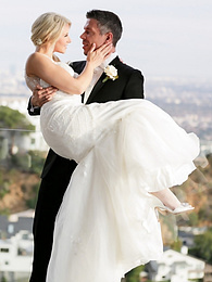 JerkMania presents: Hot blonde Anikka Albrite consummates her marriage vows after getting married