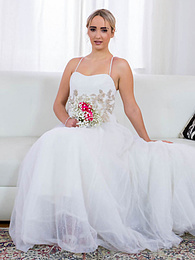 JerkMania presents: Blonde bride Anna Khara has sex with the groom and a photographer at once